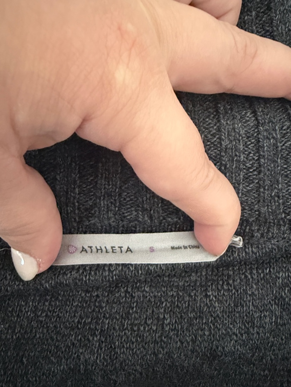 Athleta Dark Grey Zip Wool Jacket - Picture 3 of 3